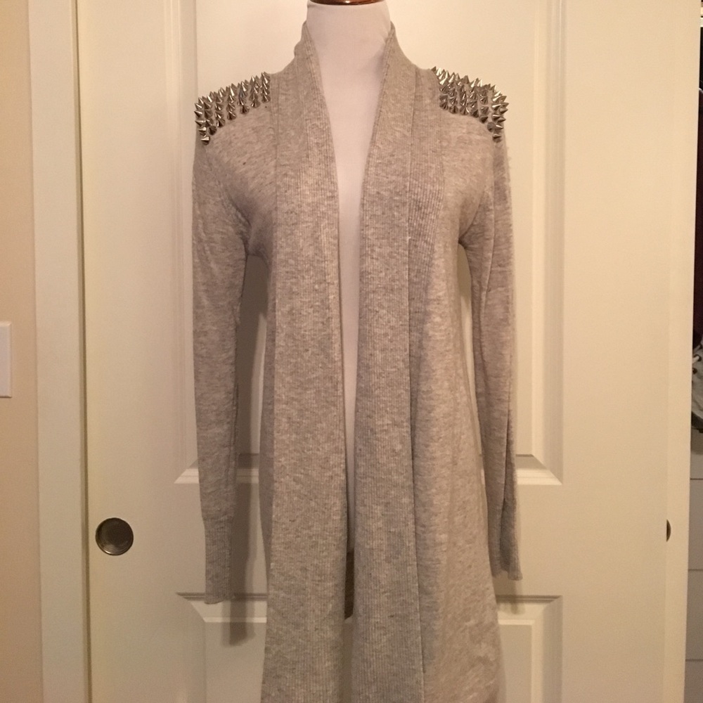 Sweewe Paris Spiked Heather Grey Sweater Shrug
