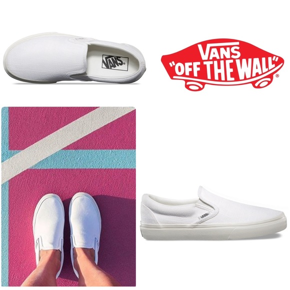 vans linen slip on