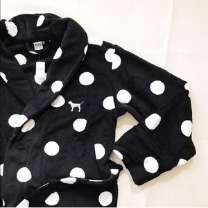 XS/S Black and White Polka Dot PINK VS Robe