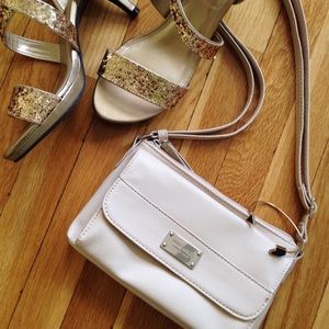 Nine West Small Champagne Crossbody Purse