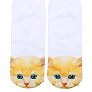 ❤BOGO Kitty face white socks