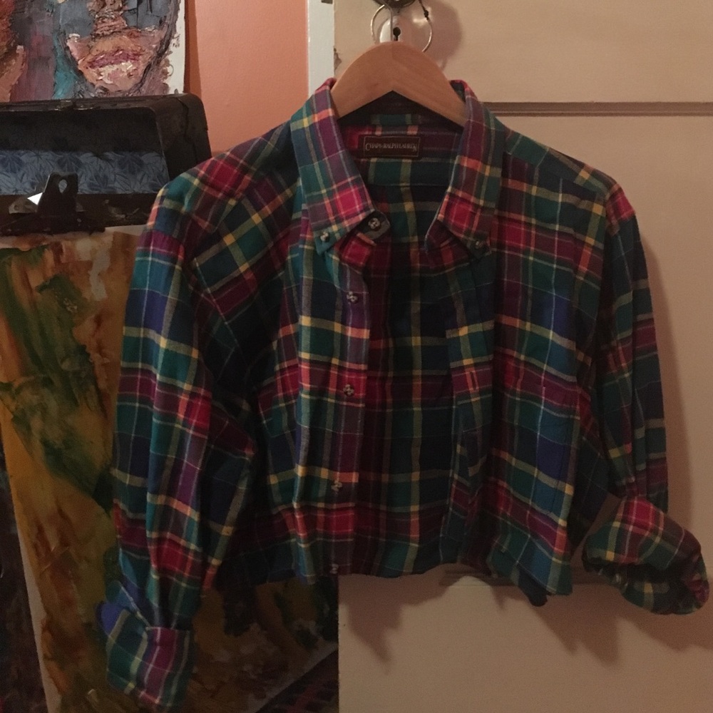 Colorful Ralph Lauren cropped flannel