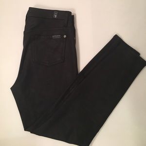 7 For All Mankind Leather Like Knee Seam Skinny