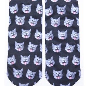 ❤BOGO Funny face kitty socks
