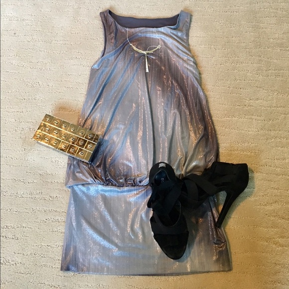 Boutique party silver and sparkly dress - Picture 2 of 2