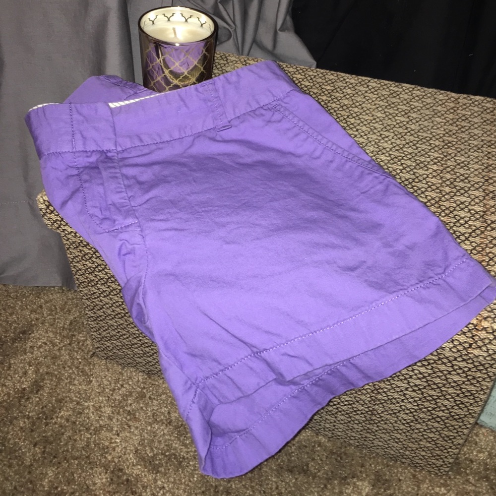 New J. crew size 4 chino shorts. Purple shorts