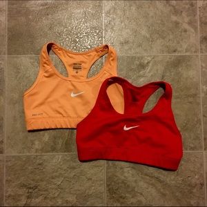 2 Nike dri fit sports bras SMALL