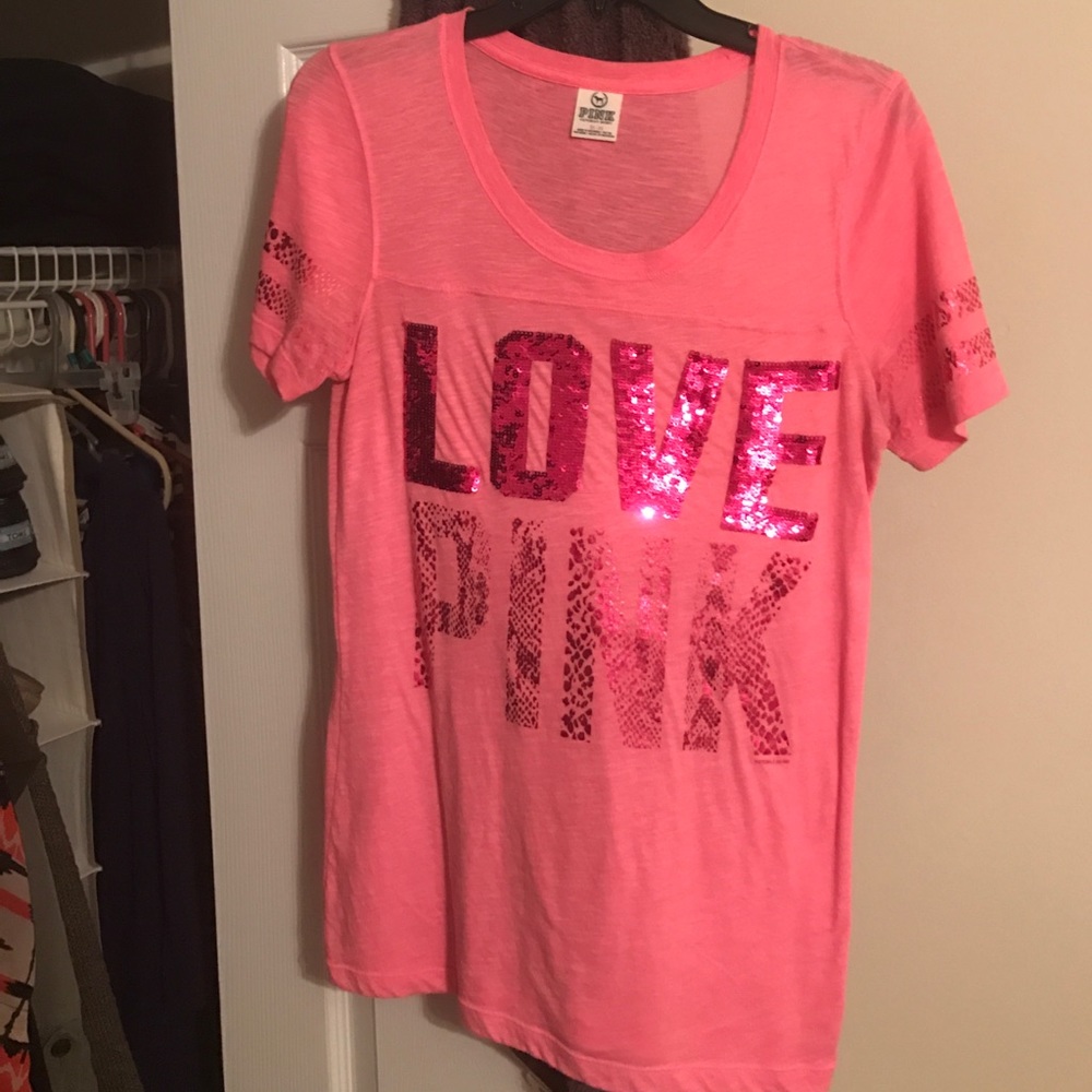 PINK sequin tshirt