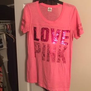 PINK sequin tshirt