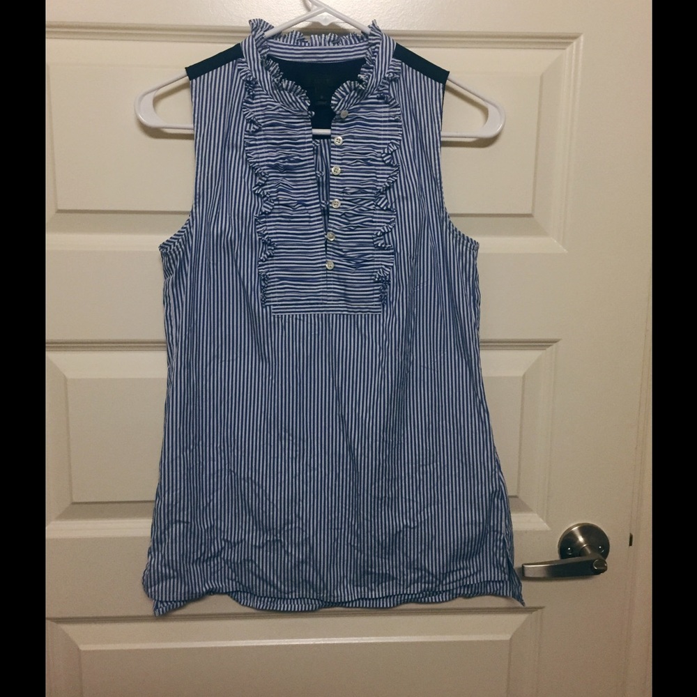 J. Crew striped ruffle top