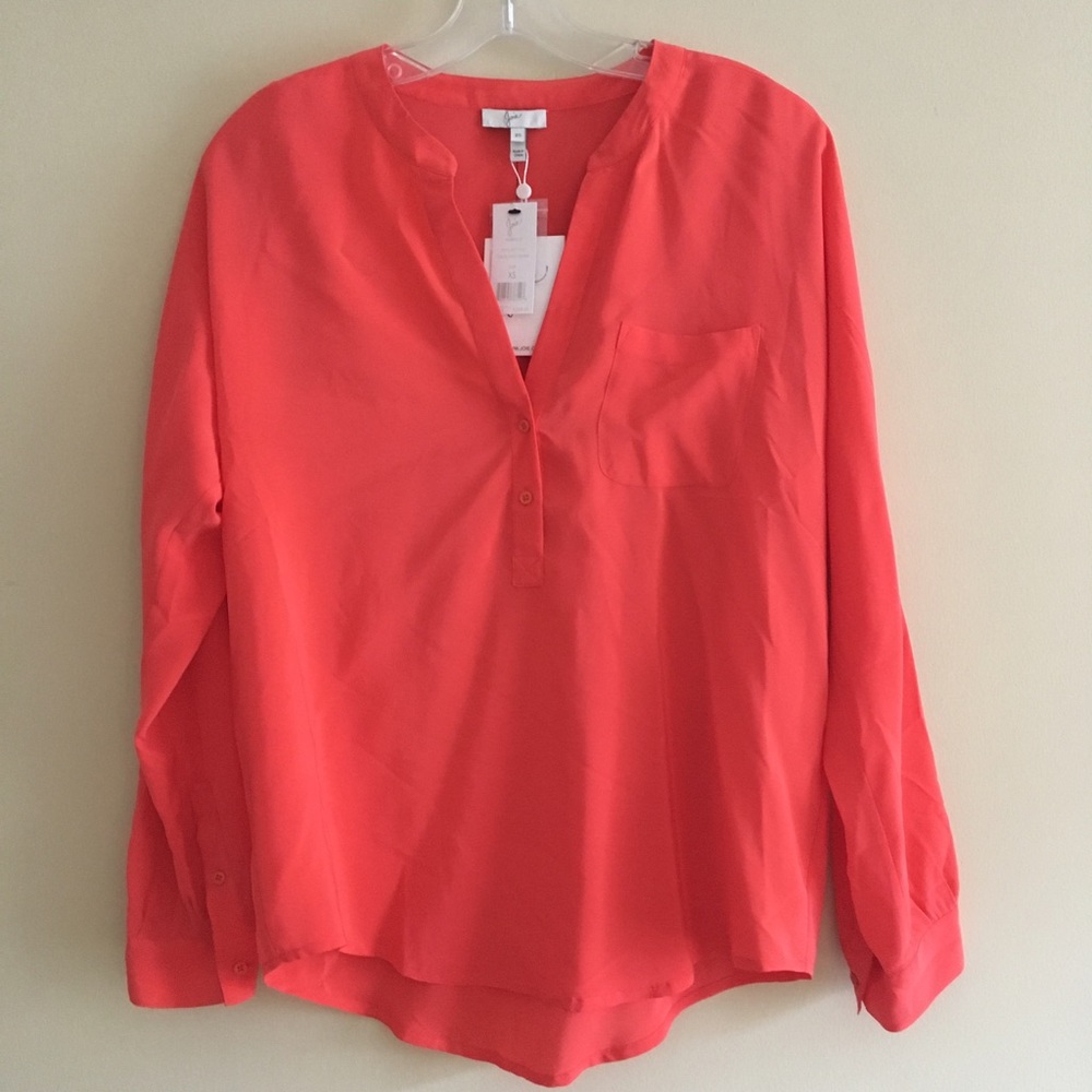 Joie Markelle Sandwashed Silk Top, size XS