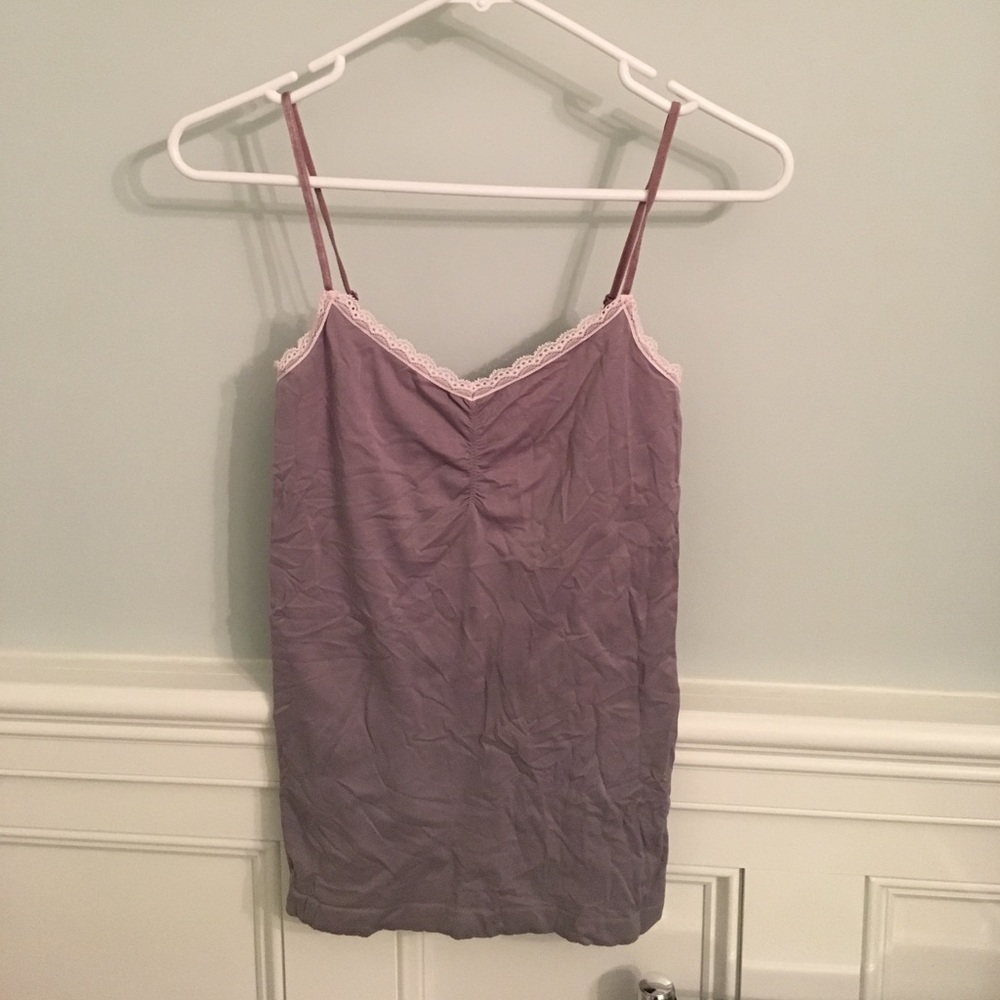 Victoria's Secret Gray Lace Trim Secret Camisole