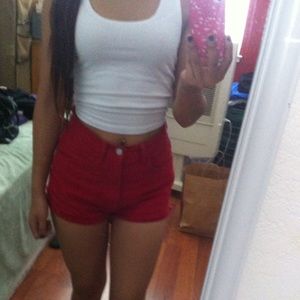 🚫SOLD🚫 Red high waisted shorts