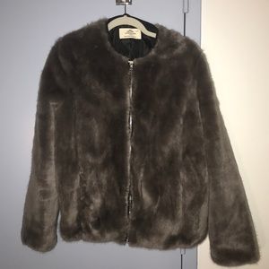 Faux fur coat