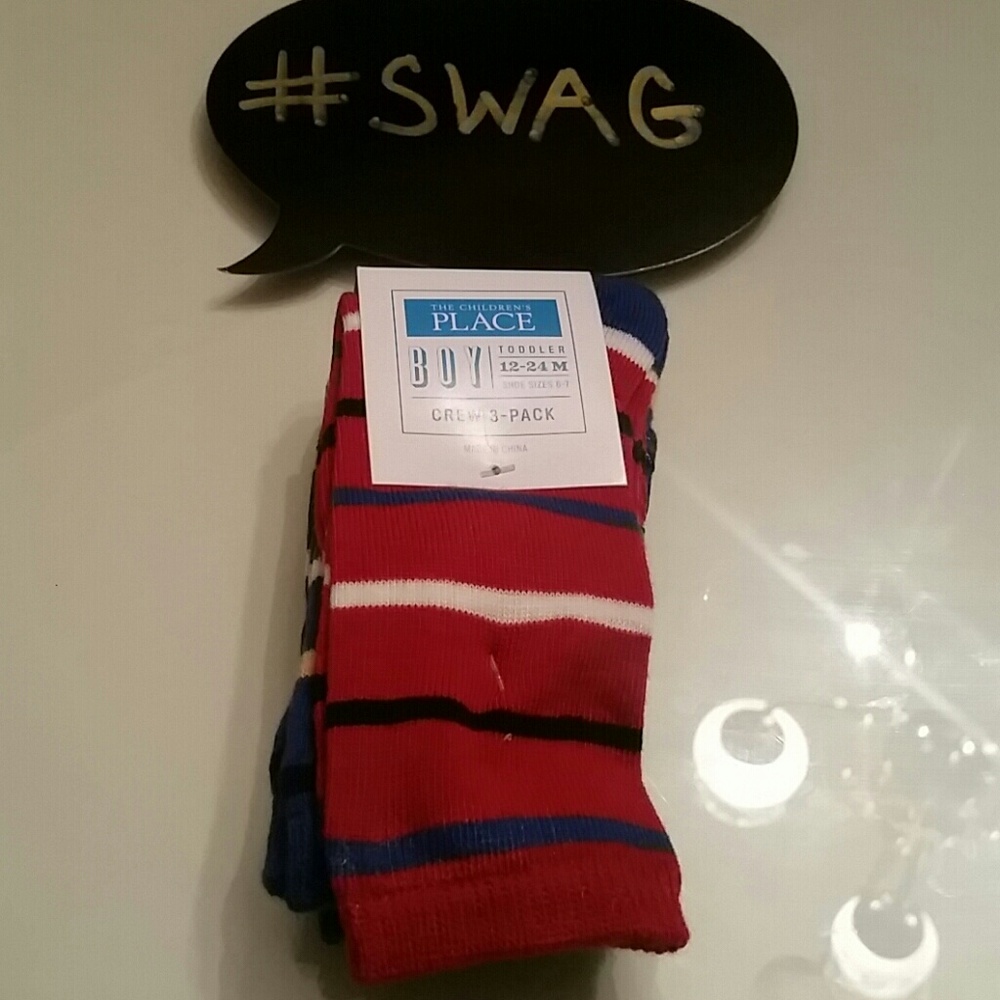 Toddler 12-24 month 3 pack crew socks