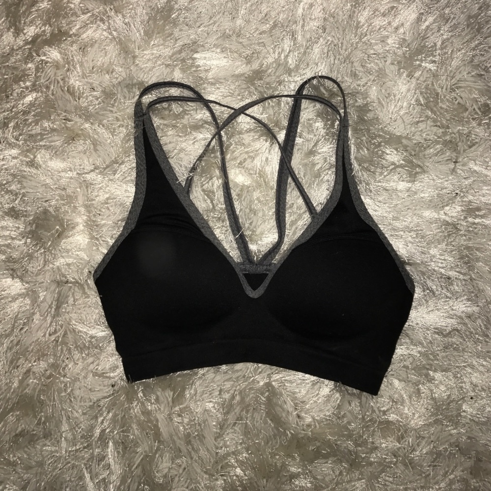 PINK Push-Up Sports Bra with Criss-Cross Back