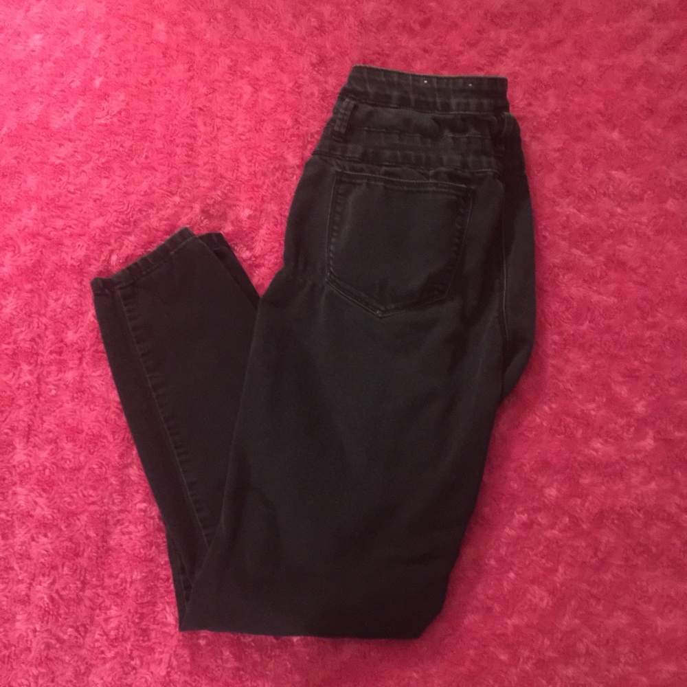 High waisted skinny jeans!