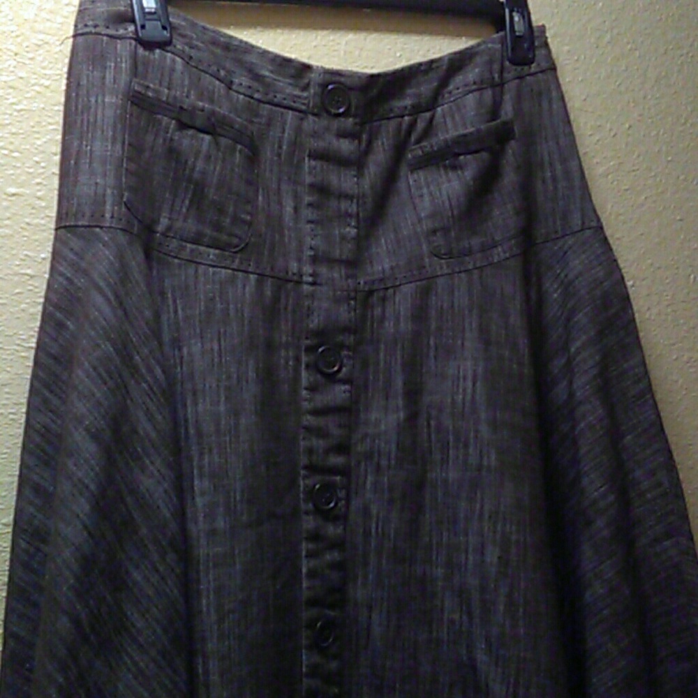 Larry Levine fit and flare brown skirt size 14