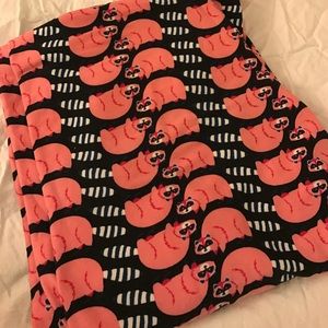 Lularoe Pink Racoons TC leggings