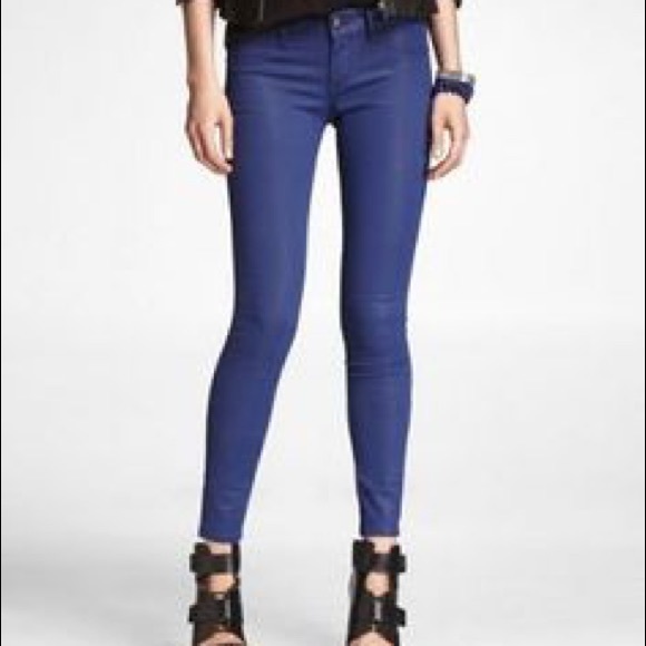 Express Denim - EUC | EXPRESS | Coated Jean Leggings