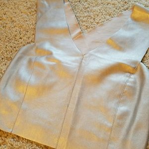 Leather metallic crop top from Zara