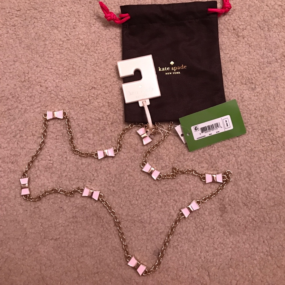 Kate Spade NWT Pink and Gold Bow Belt