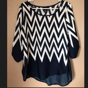 Chevron dressy top