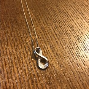Helzberg 925 sterling silver infinity necklace.