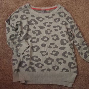 Leopard print sweater (sleeves go down half way)