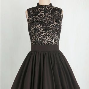 Black Lace Homecoming Dress