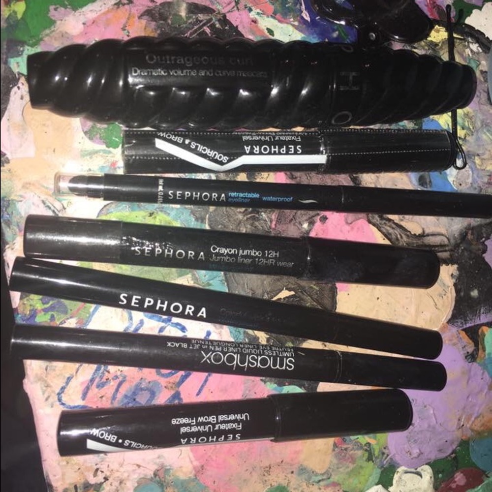 Sephora and smash box mascara and eyeliner bundle