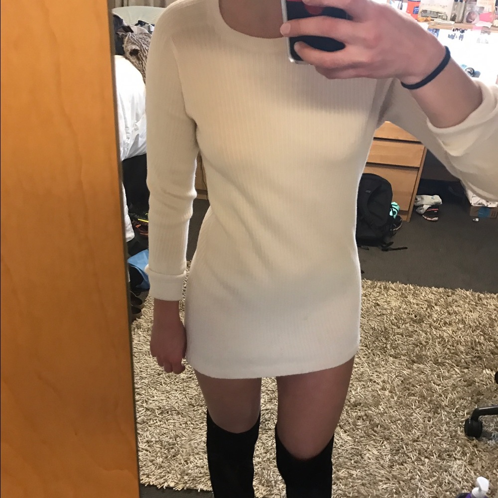 Off White Sweater Dress