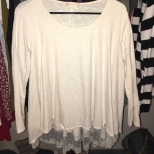 Top with lace trim