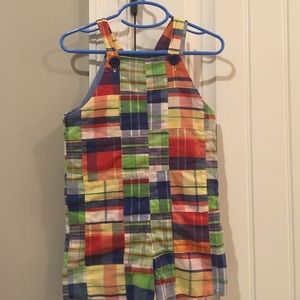 Boys Kelly's Kids Madras Plaid Shortall