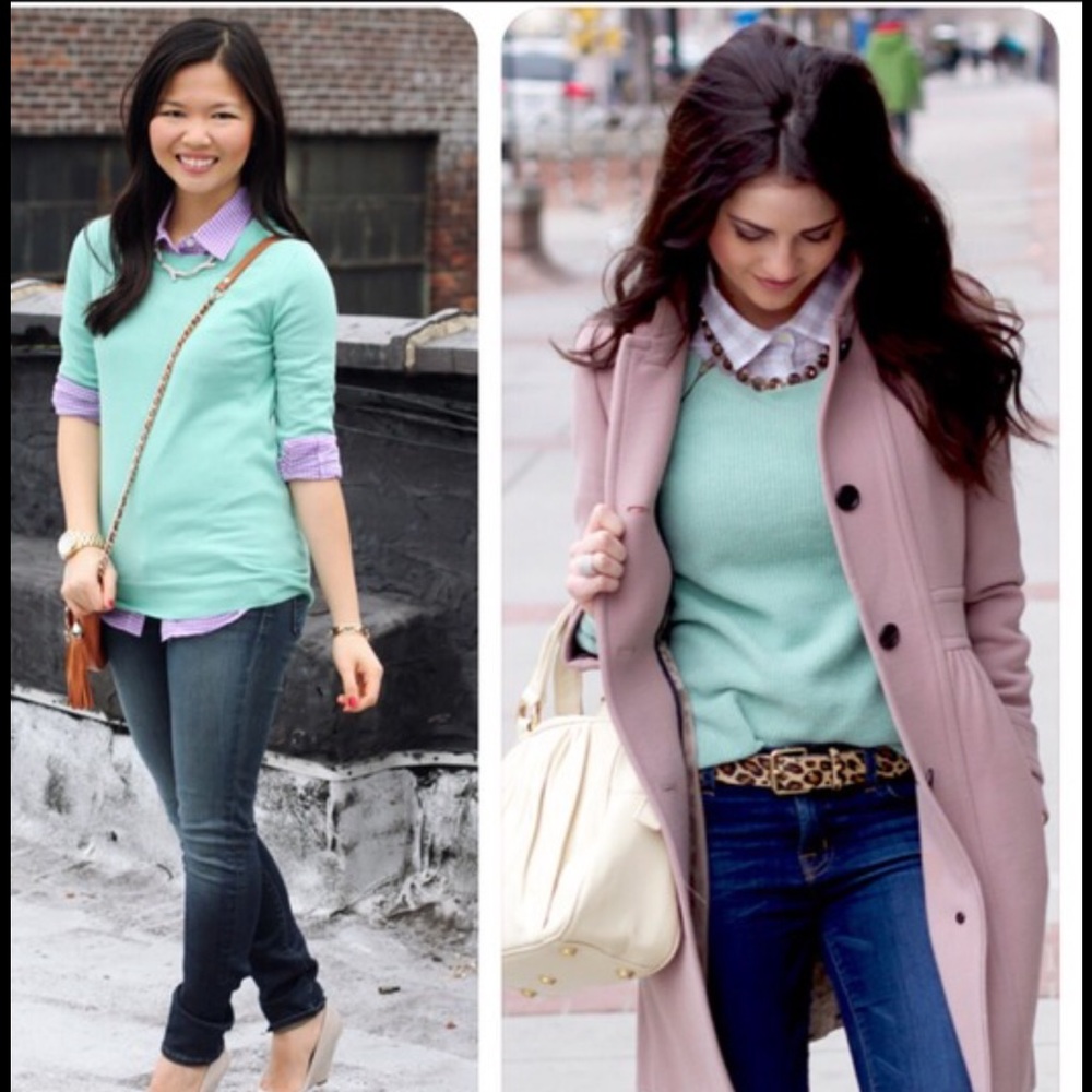 J. Crew mint Tippi sweater
