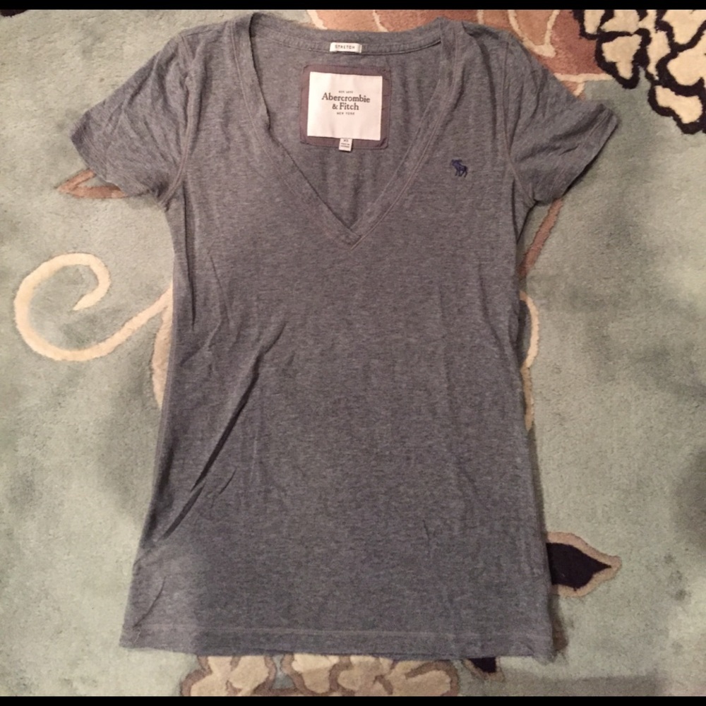 Grey Abercrombie V neck