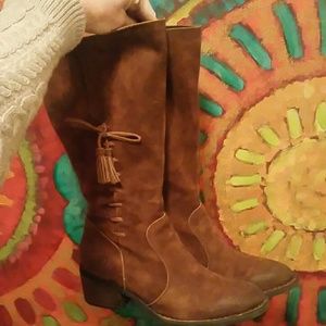 Born Leather Suede Boots