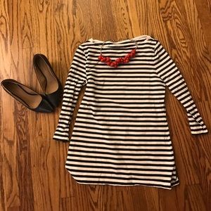 Merona Black and White Striped Top
