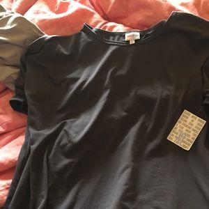 Lularoe Irma XL in dark greyish purple solid.