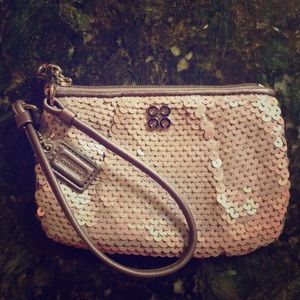 Coach Small Sequined Wristlet