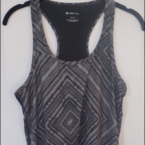 SOLD Fabletics Gray/Black Diamond Pattern Tank