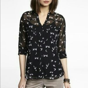 Express Portofino bird print shirt