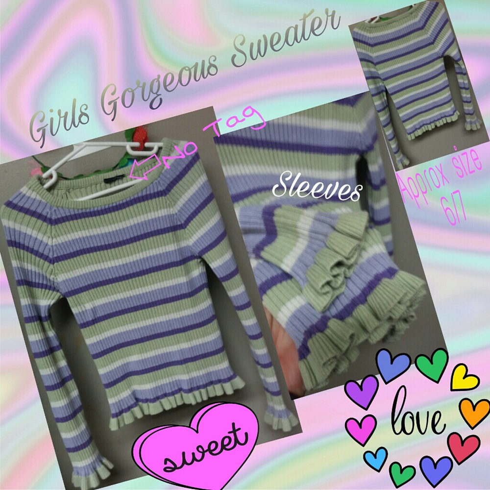 Girls super cute sweater (Approx size 6/7) EUC!!