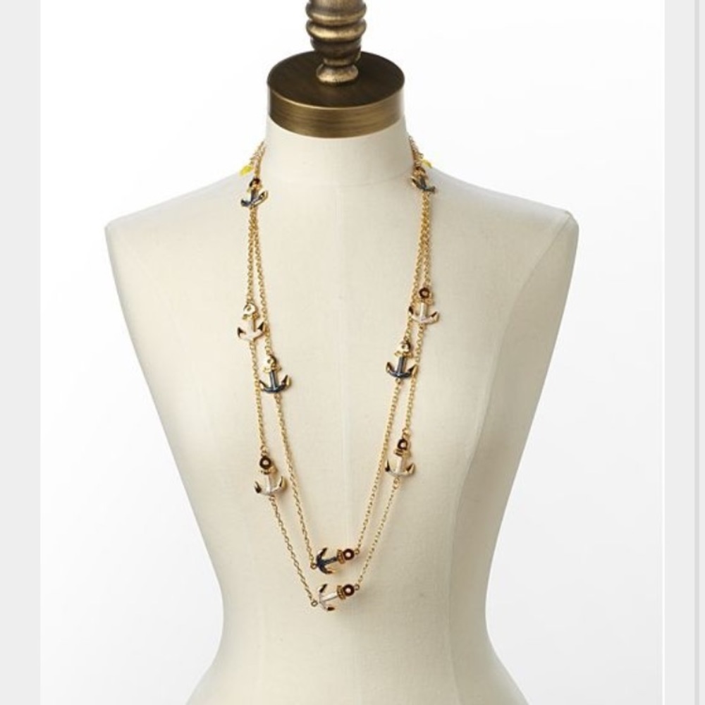 Lilly Pulitzer Double Chain Anchor Necklace