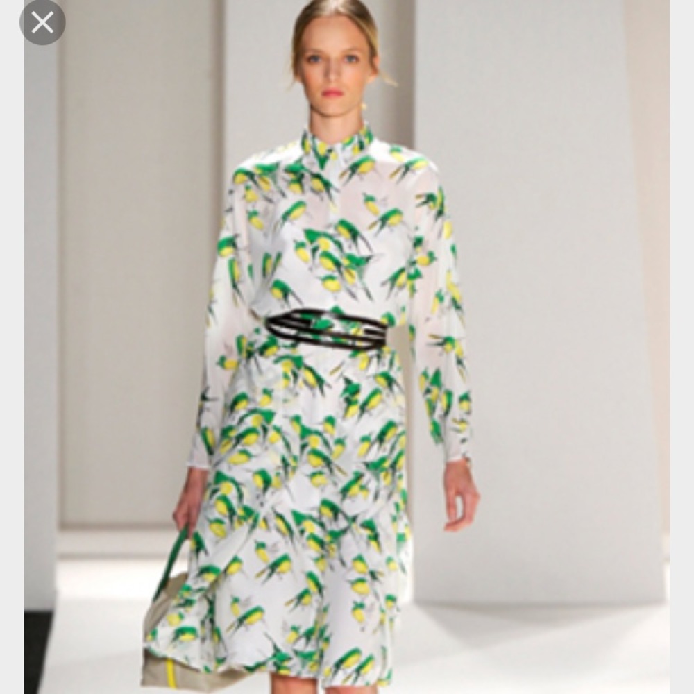 Carolina Herrera signature print shirt dress SILK