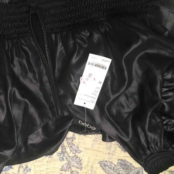 BEBE RUFFLE SHOULDER TOP - Picture 3 of 3