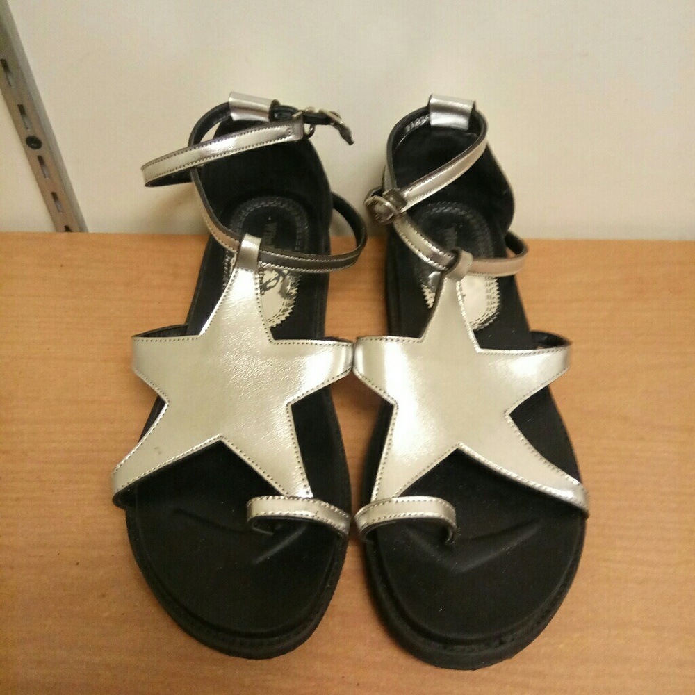 Stella McCartney Style Silver Star Sandals