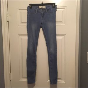 BLUE HOLLISTER SKINNY JEGGINGS