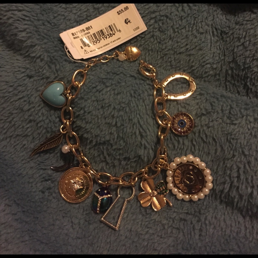 BetseyJohnson lucky gold Cham bracelet 😊
