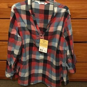Plaid 1x top NWT